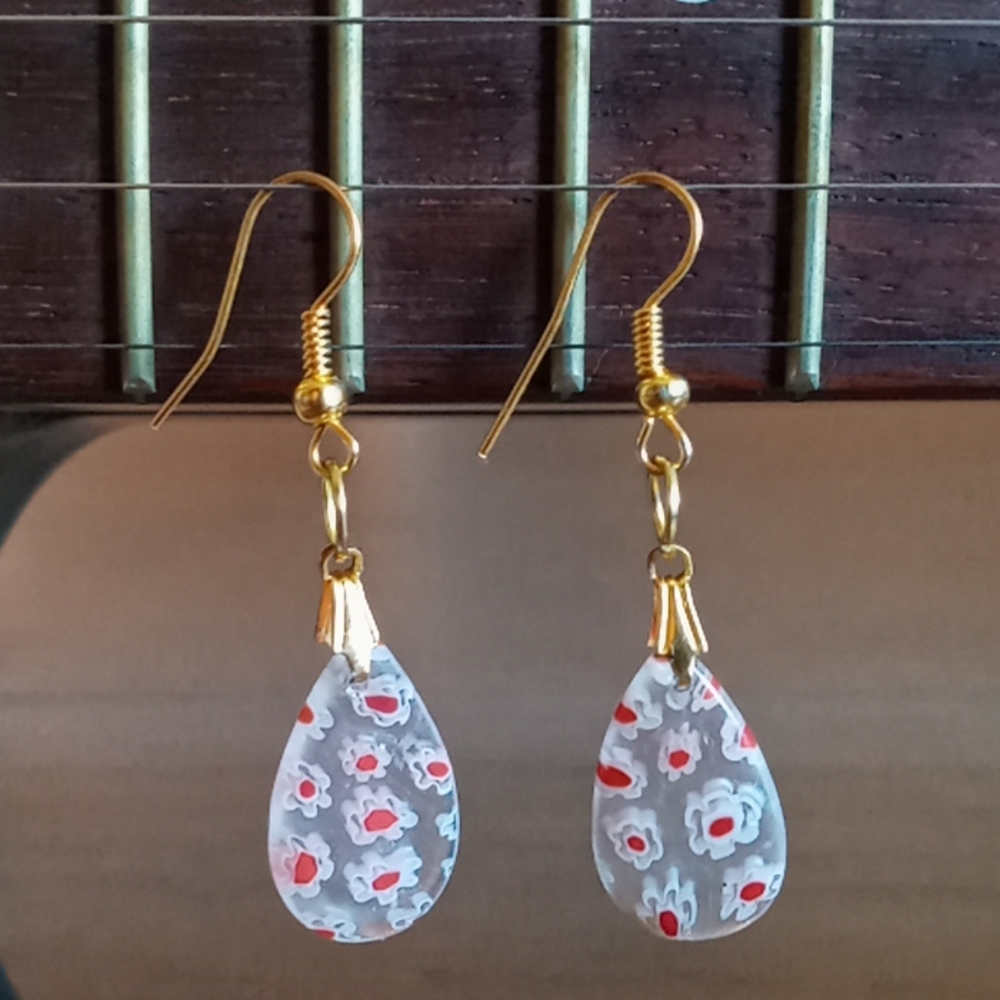 4/$20🎀 Glass Flower Earrings